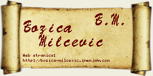 Božica Milčević vizit kartica